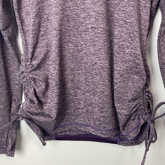 Reebok Lightweight Hoodie Purple with Side Cinch Size Medium - Picture 3 of 9